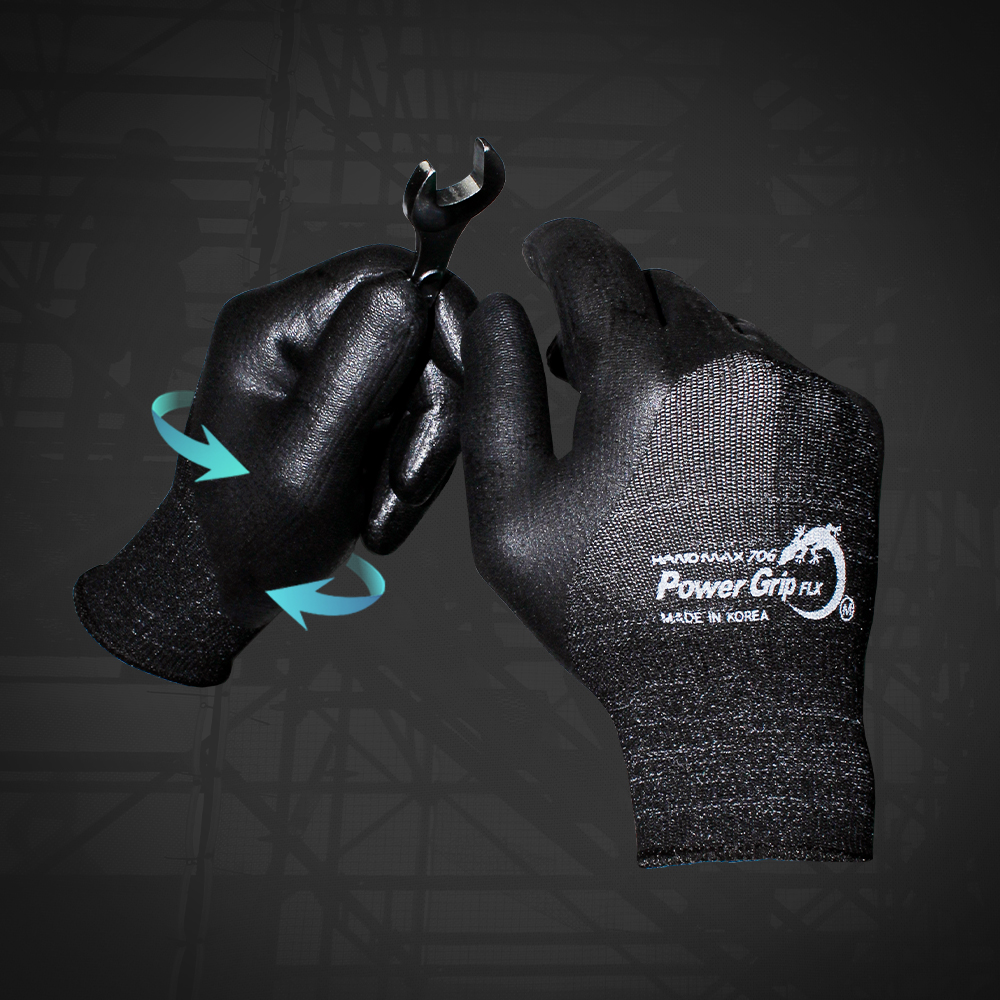 URBANOO | Handmax Power Grip FLX NO.706 丁腈橡膠 NBR 泡棉塗層多功能手套 10 雙