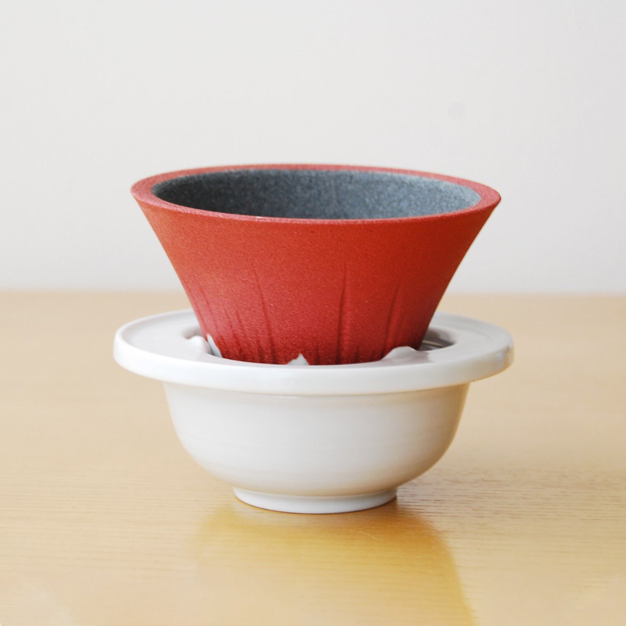 【日本製造】COFIL富士紅陶瓷咖啡濾杯咖啡滴濾器套裝【波佐見燒 - 時尚】／圖 4