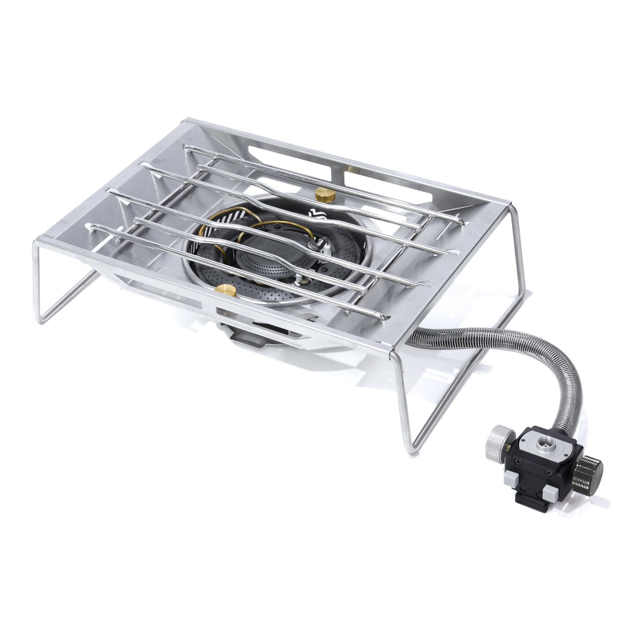 URBANOO | campingmulti N.I.P Power 雙燃燒扁平燃燒器銀色/IGT 一燃燒器板烤盤雙高火焰爐