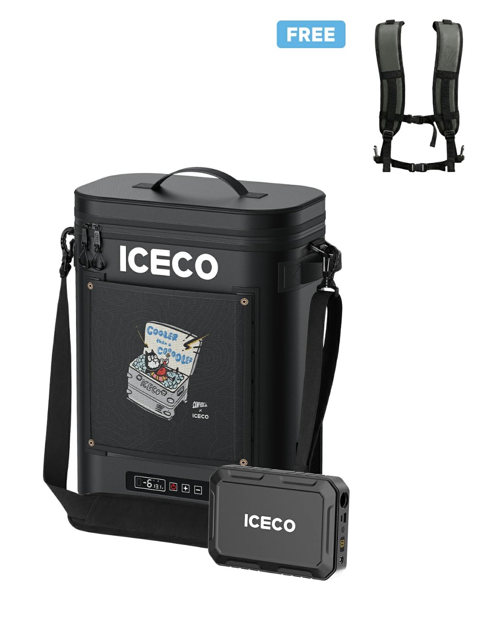 URBANOO | ICECO GOPACK12 便攜式冰箱 + 電池組 12L -6℃~10℃ 緊湊型 方便攜帶 冷藏箱車載冰箱